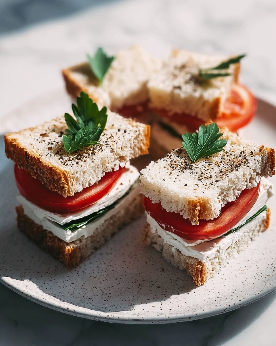Tomato and Cream Cheese Sandwiches Recipe - Recipe Image