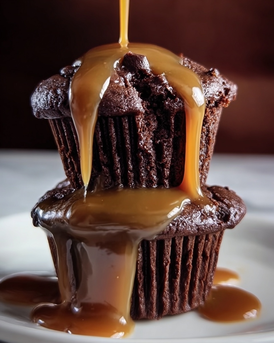 Brownie Cookie Dough Cups with Caramel Drizzle Recipe - Recipe Image