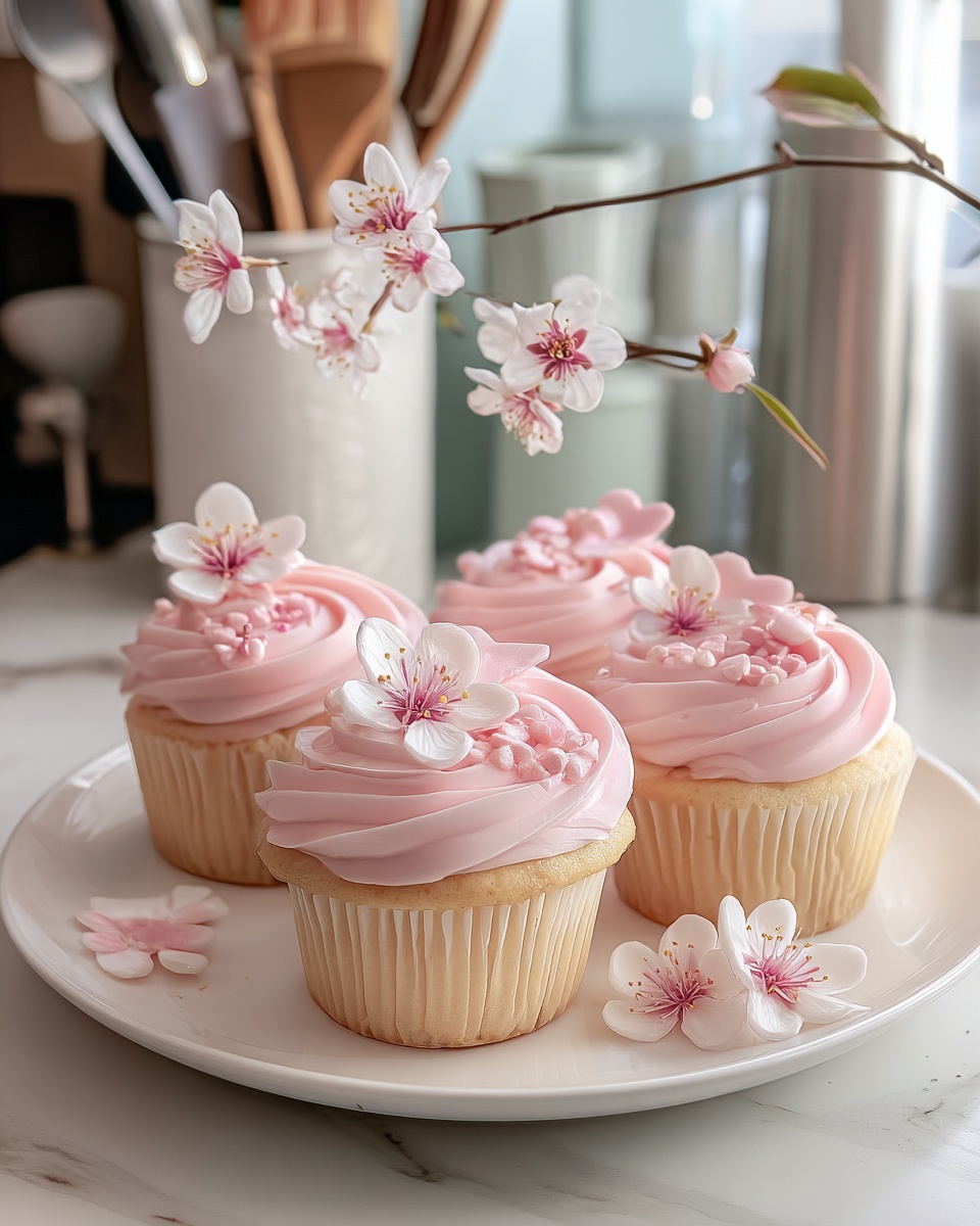 Cherry Blossom Cupcakes Recipe - Recipe Image