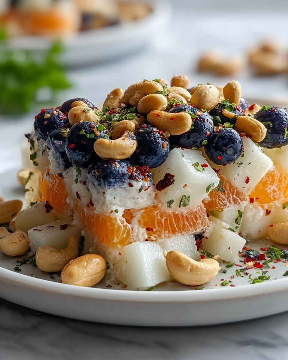 Spicy Blueberry Jicama Salad with Cashews Recipe - Recipe Image