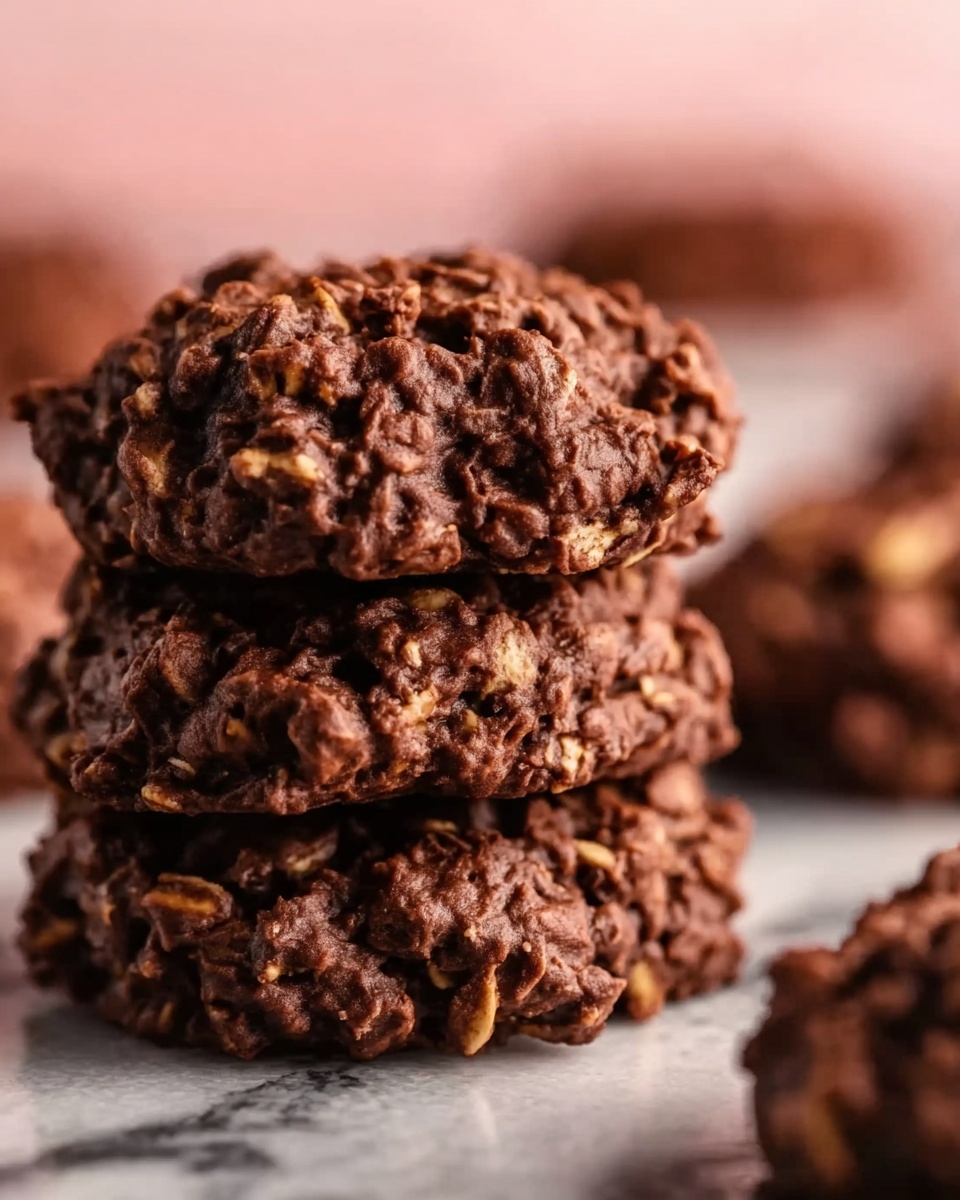 Chocolate No-Bake Cookies with Peanut Butter Recipe - Recipe Image