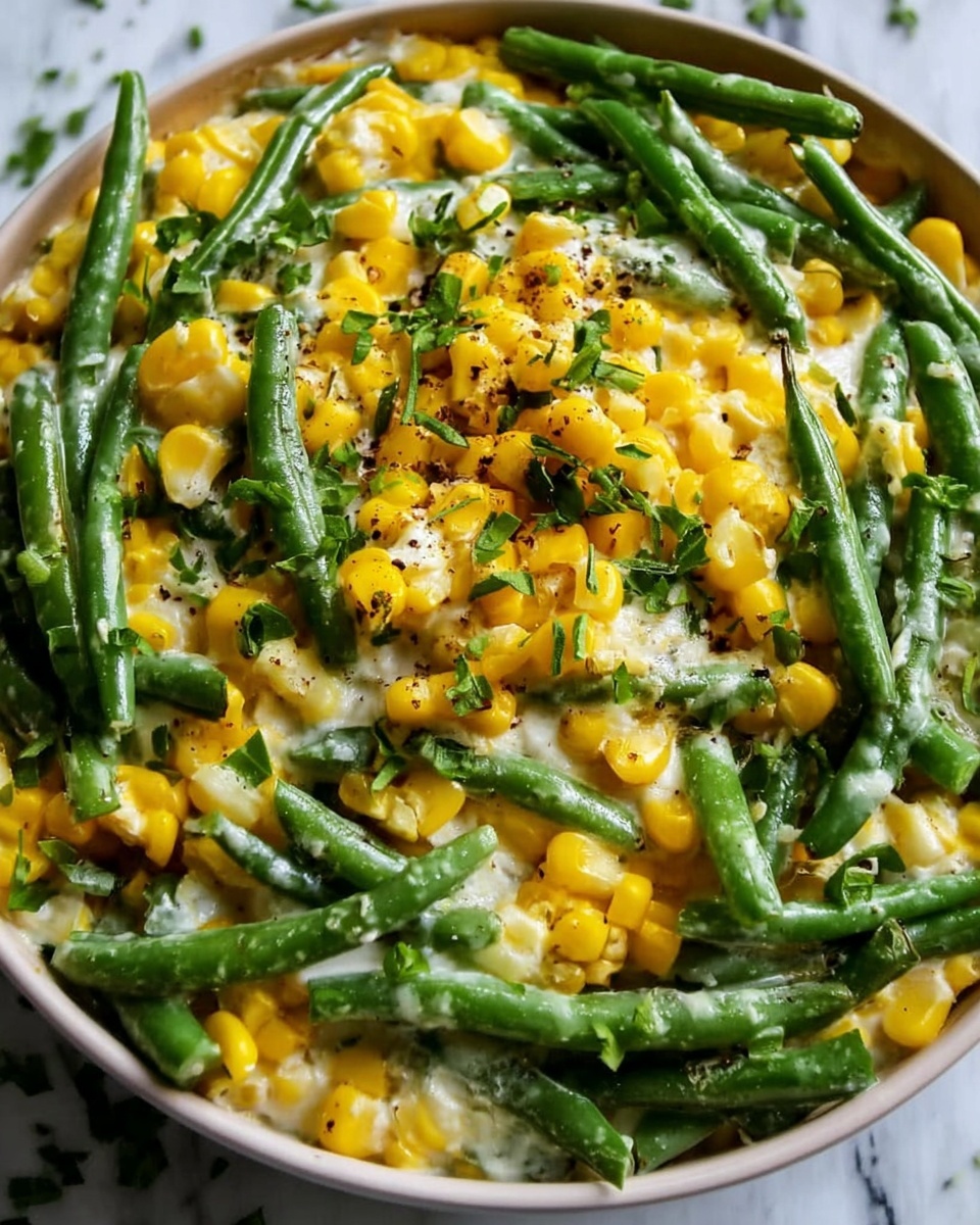 Summer Corn & Green Beans with Herb Butter Recipe - Recipe Image