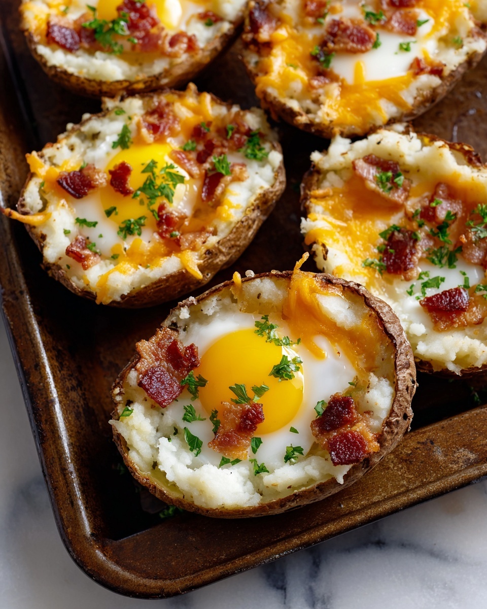 Twice Baked Loaded Breakfast Potatoes Recipe - Recipe Image