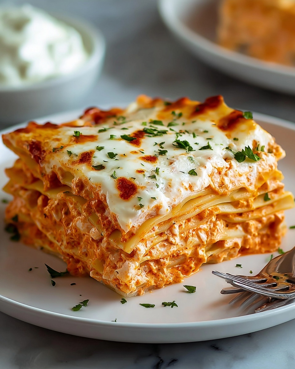 Buffalo Chicken Lasagna Recipe - Recipe Image