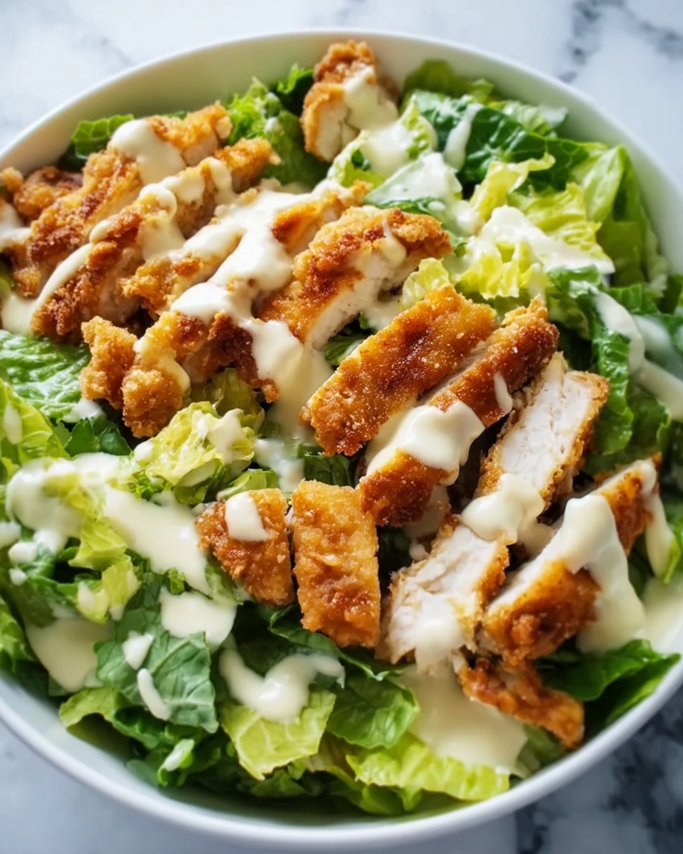 Crispy Chicken Caesar Salad Recipe - Recipe Image