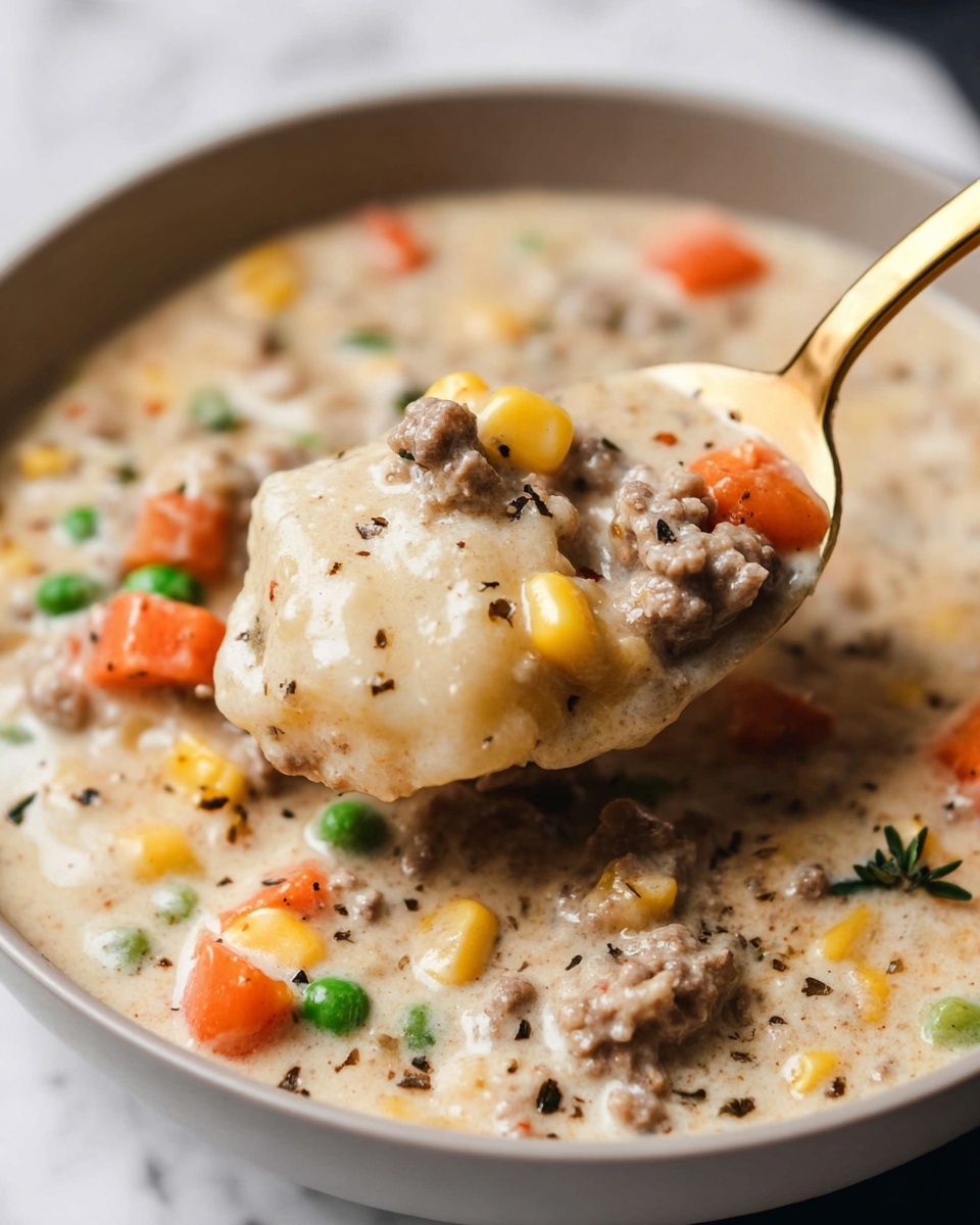 Ground Beef and Dumplings Recipe - Recipe Image