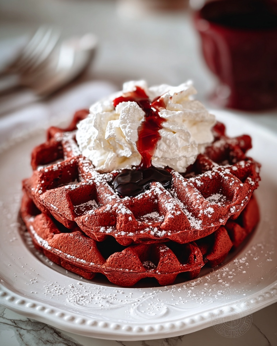 Red Velvet Waffles Recipe - Recipe Image