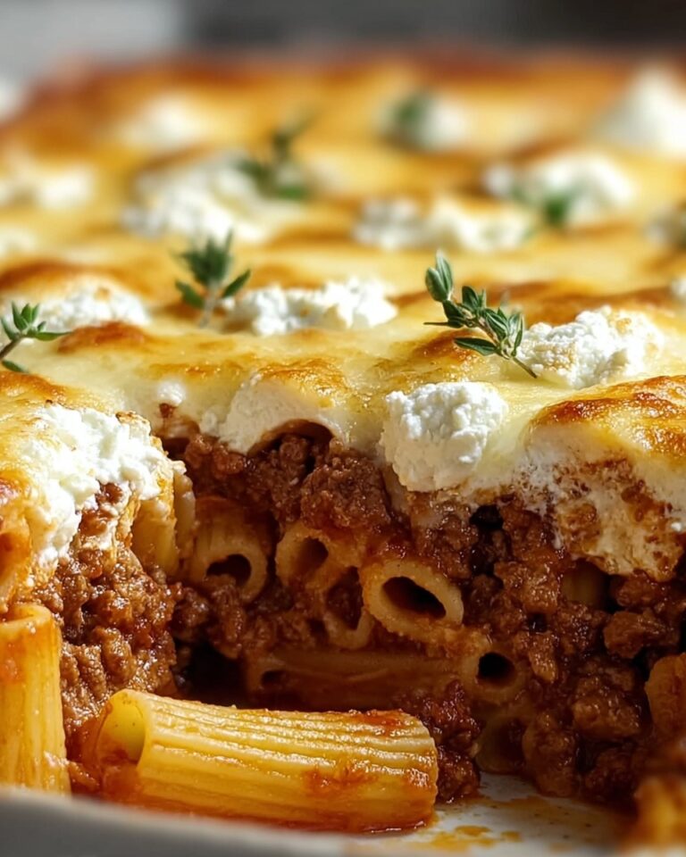 Baked Ziti with Ground Beef and Ricotta Recipe
