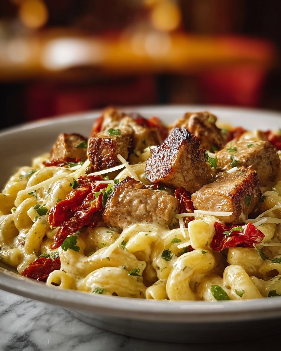 Loaded Chicken and Cajun Sausage Pasta Casserole Recipe - Recipe Image