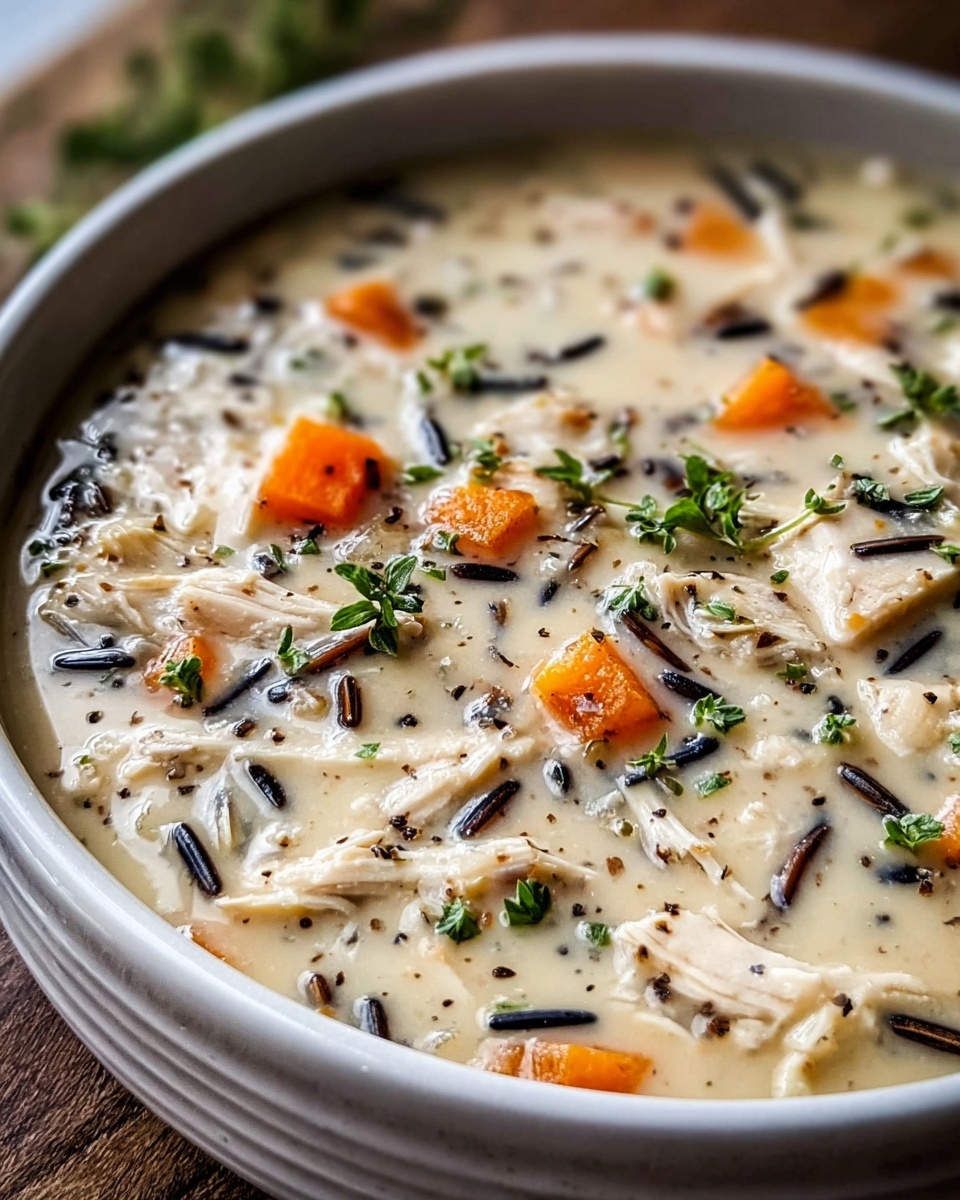 Slow Cooker Creamy Chicken and Wild Rice Soup Recipe - Recipe Image