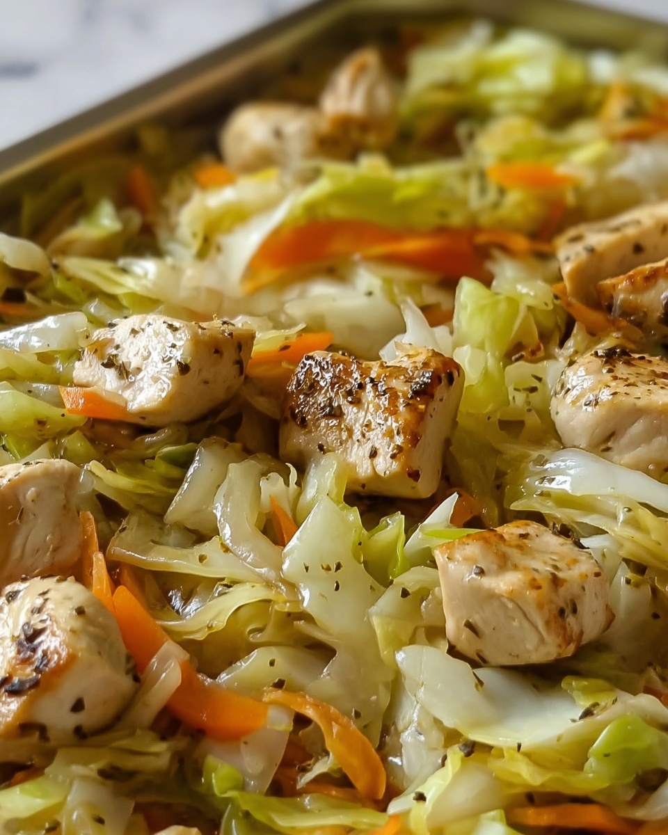 Cabbage Sautéed with Chicken Recipe - Recipe Image