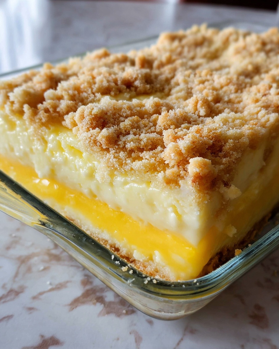 Lemon Cream Cheese Dump Cake Recipe - Recipe Image