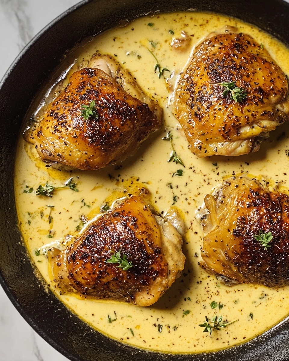 Chicken Thighs in Creamy Garlic Parmesan Sauce Recipe - Recipe Image