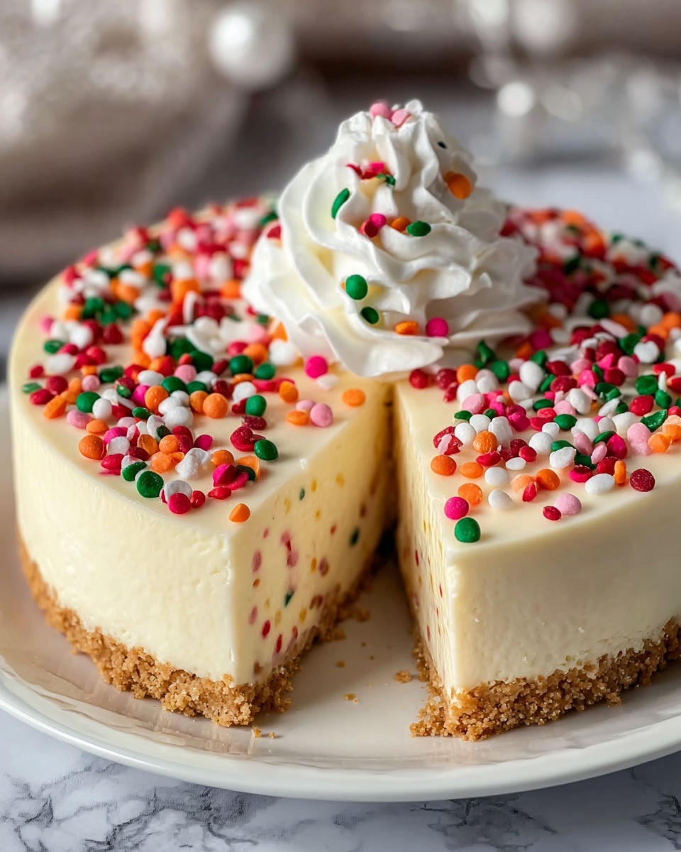 Christmas Sugar Cookie Cheesecake Recipe - Recipe Image