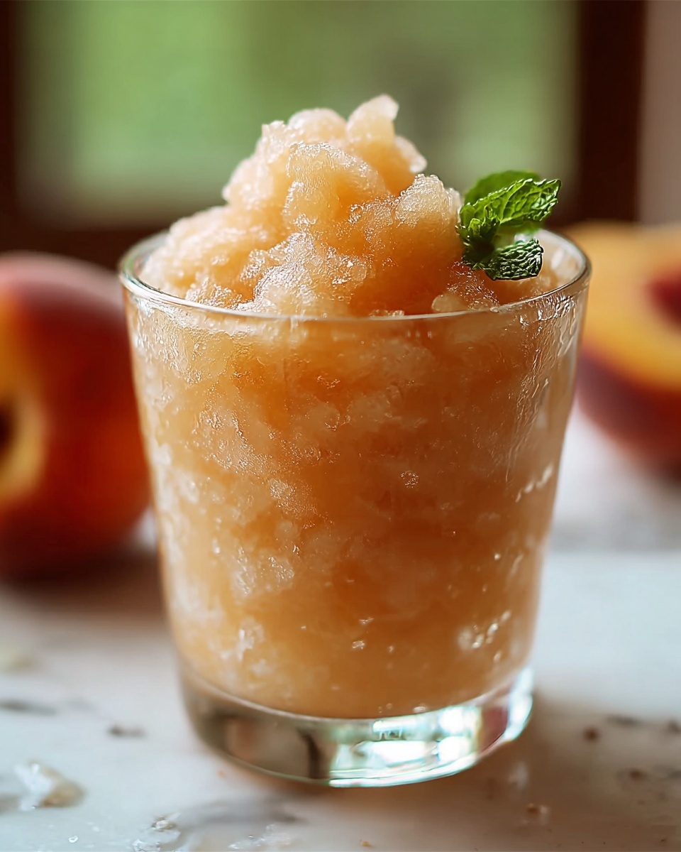 Frozen Peach Lemonade Slush Recipe - Recipe Image