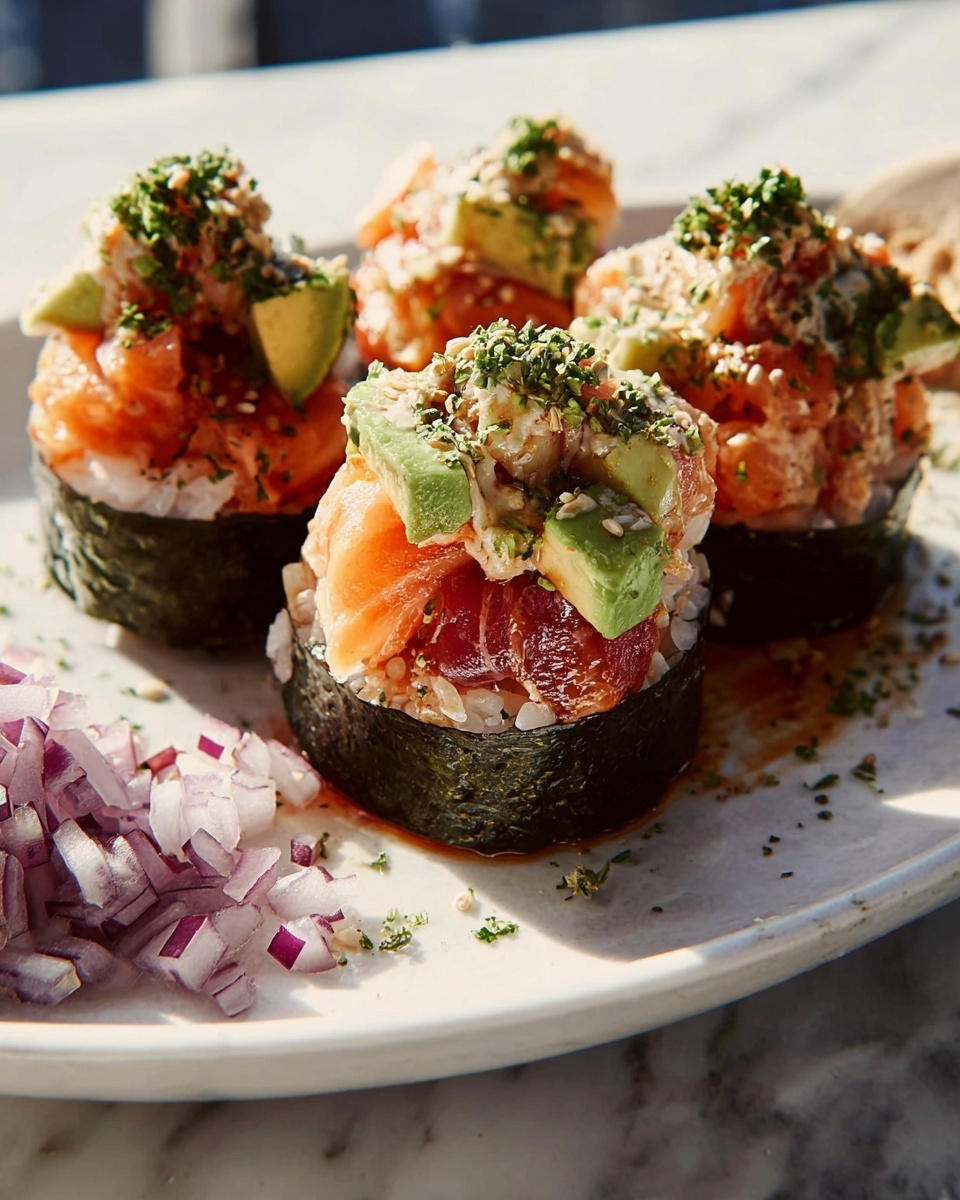 Baked Salmon Sushi Cups Recipe - Recipe Image