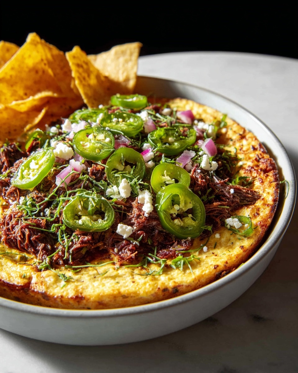 Roasted Poblano Brisket Dip Recipe - Recipe Image