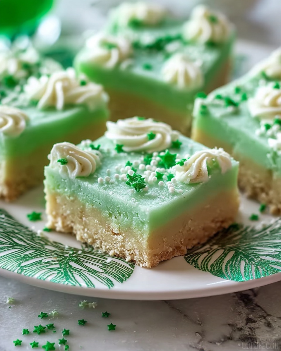 Green Sugar Cookie Bars with St. Patrick’s Day Sprinkles Recipe - Recipe Image