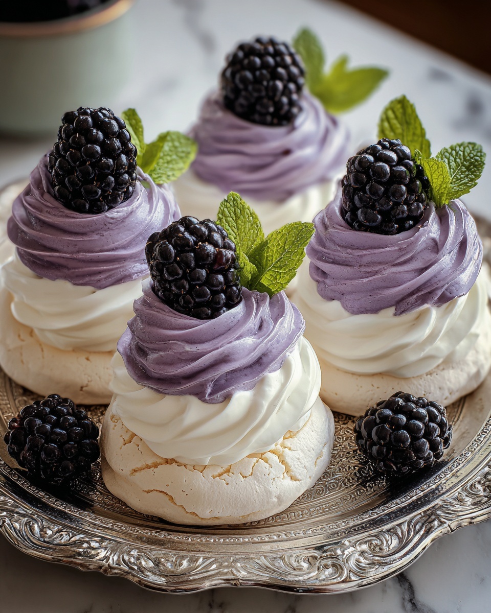 Blackberry Pavlovas Recipe - Recipe Image