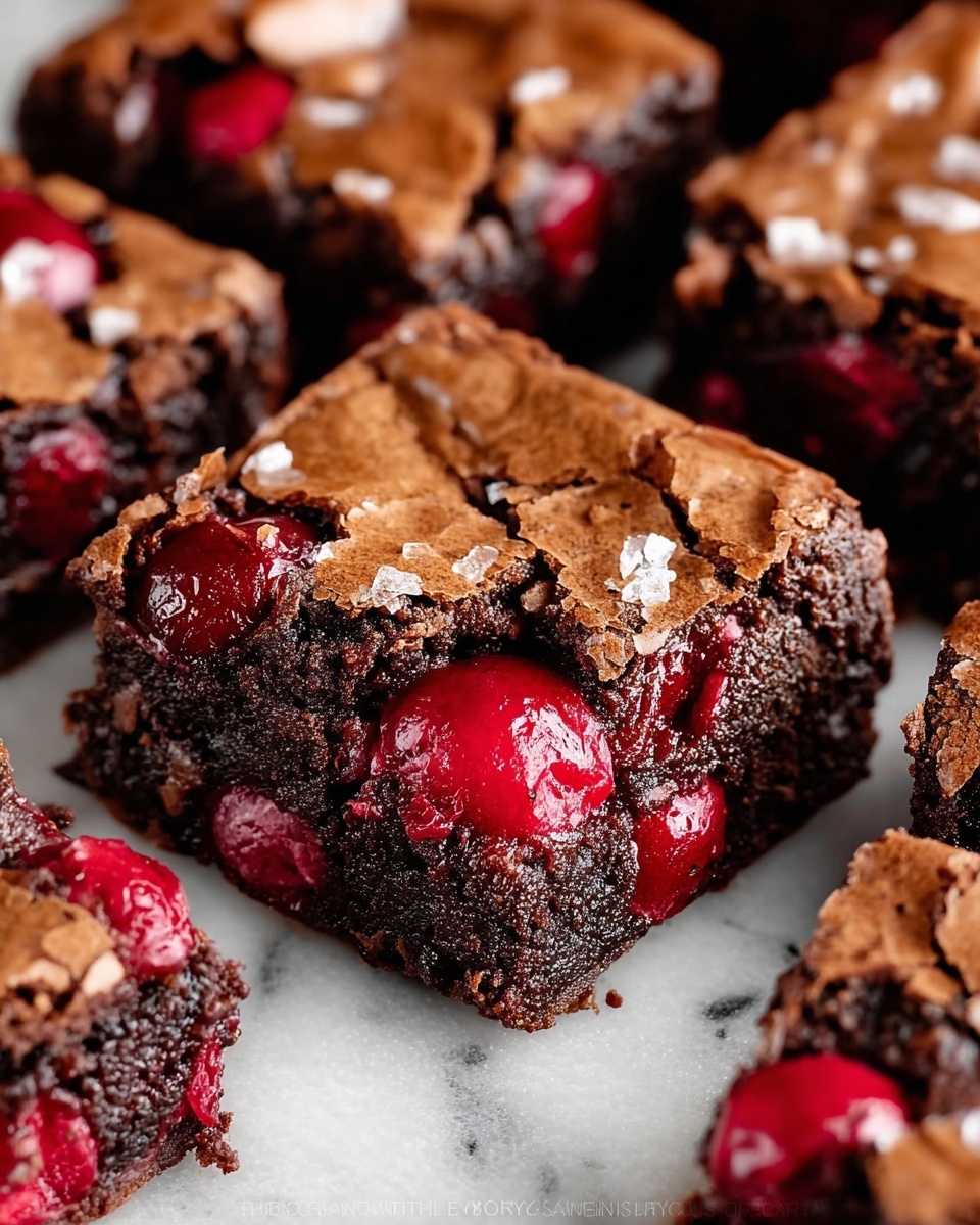 Chocolate Rhubarb Brownies Recipe - Recipe Image