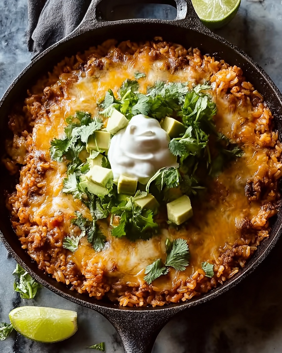 Skillet Mexican Beef and Rice: An Amazing Ultimate Recipe - Recipe Image