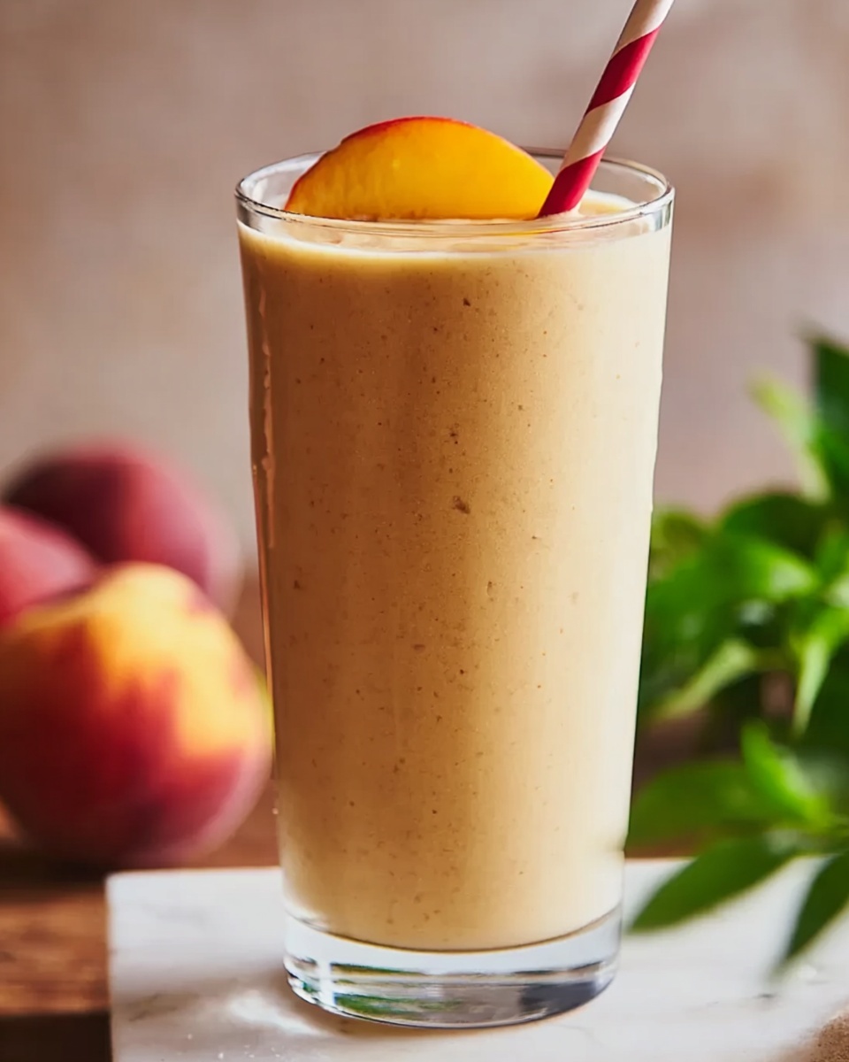Vegan Peach Smoothie Recipe - Recipe Image