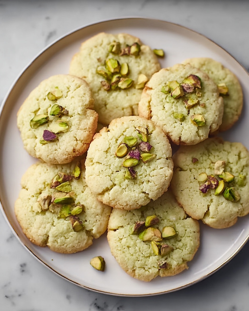Pistachio Cookies with White Chocolate Chips Recipe - Recipe Image