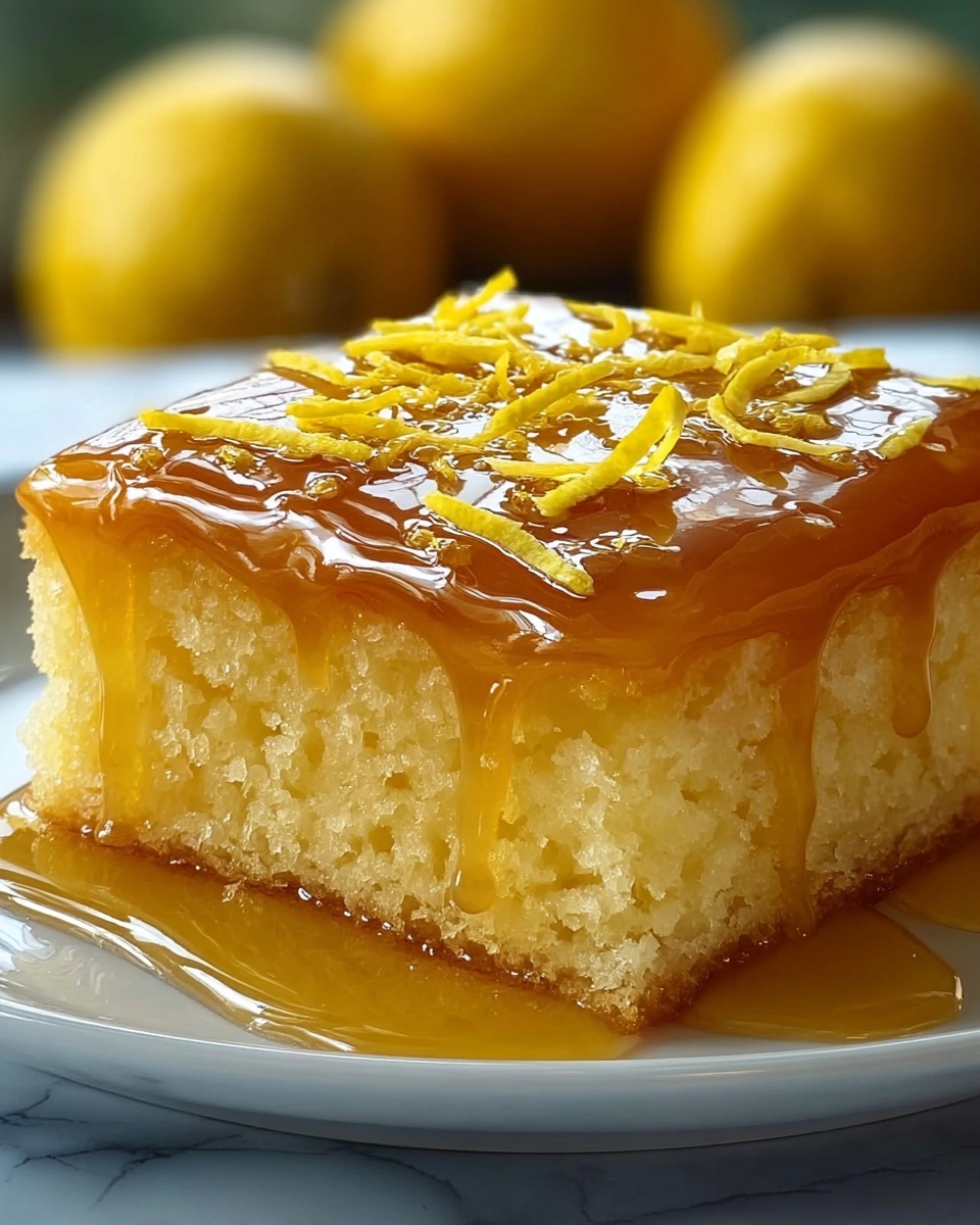Lemon Condensed Milk Drizzle Cake Recipe - Recipe Image