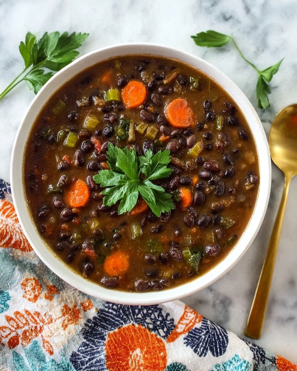 Easy Black Bean Salsa Soup Recipe - Recipe Image