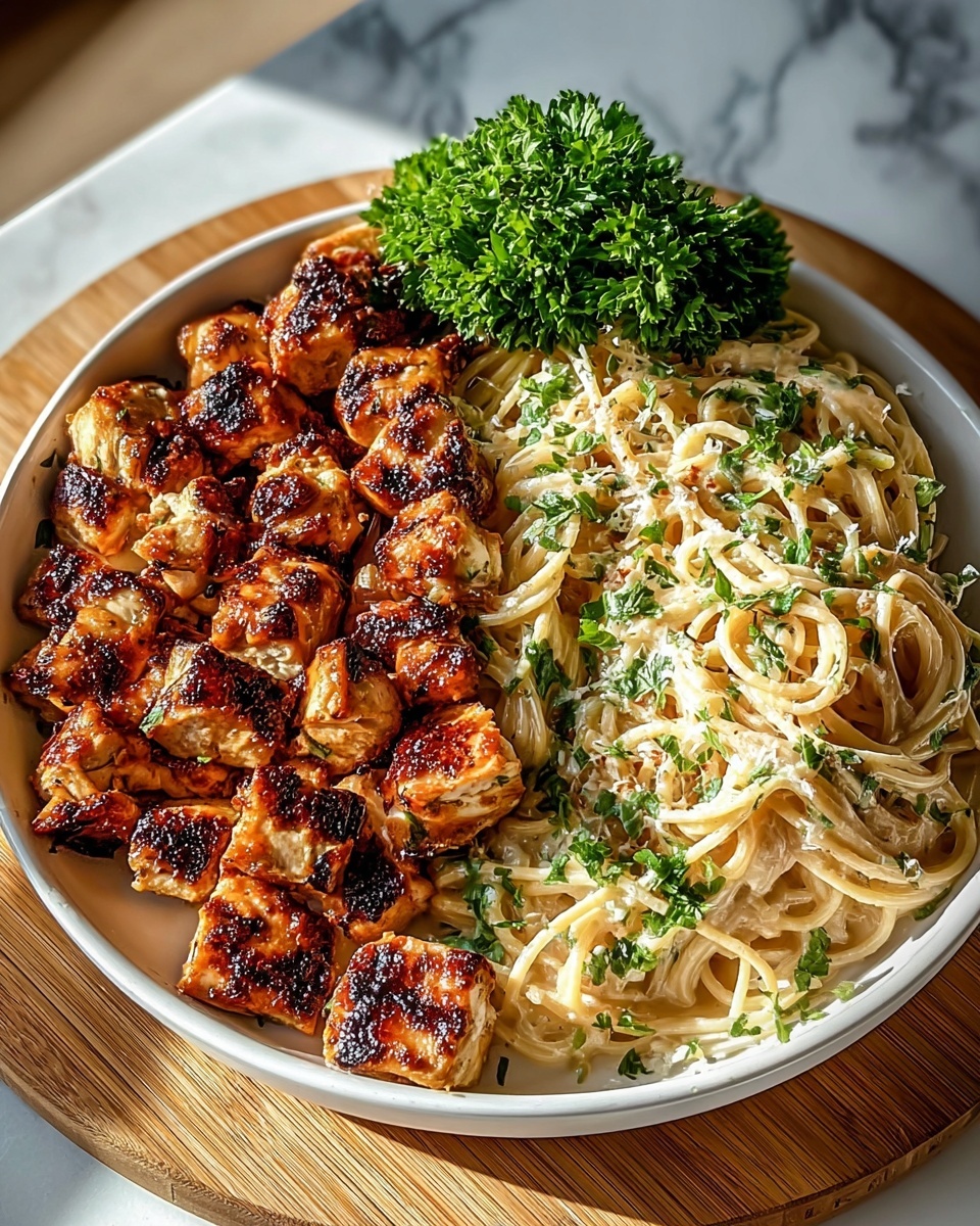 Garlic Butter Chicken Pasta Recipe - Recipe Image