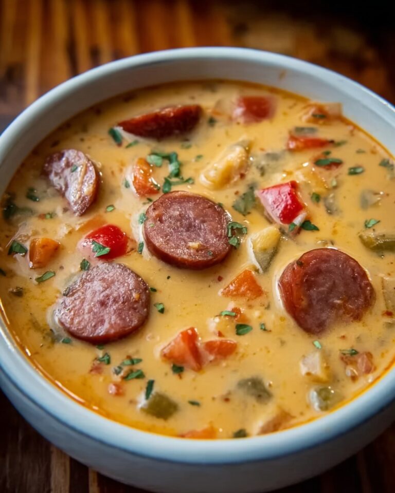 Cheesy Rotel Soup with Smoked Sausage Recipe
