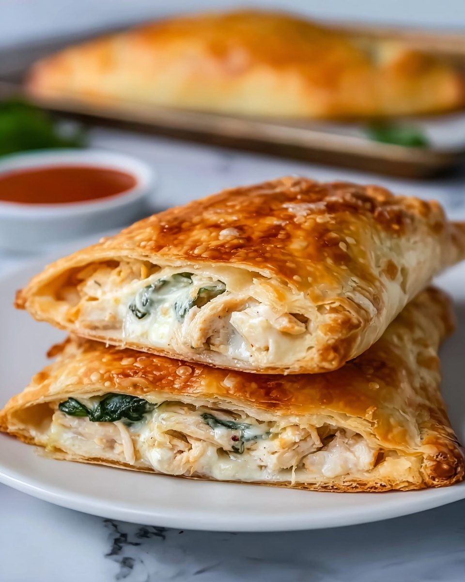 Creamy Chicken Calzone Recipe - Recipe Image