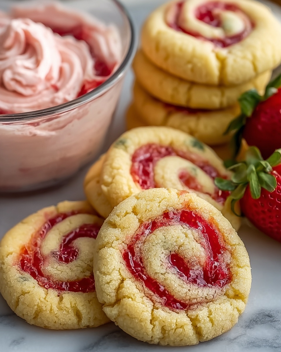Strawberry Banana Pudding Cookies with Cheesecake Dip Recipe - Recipe Image