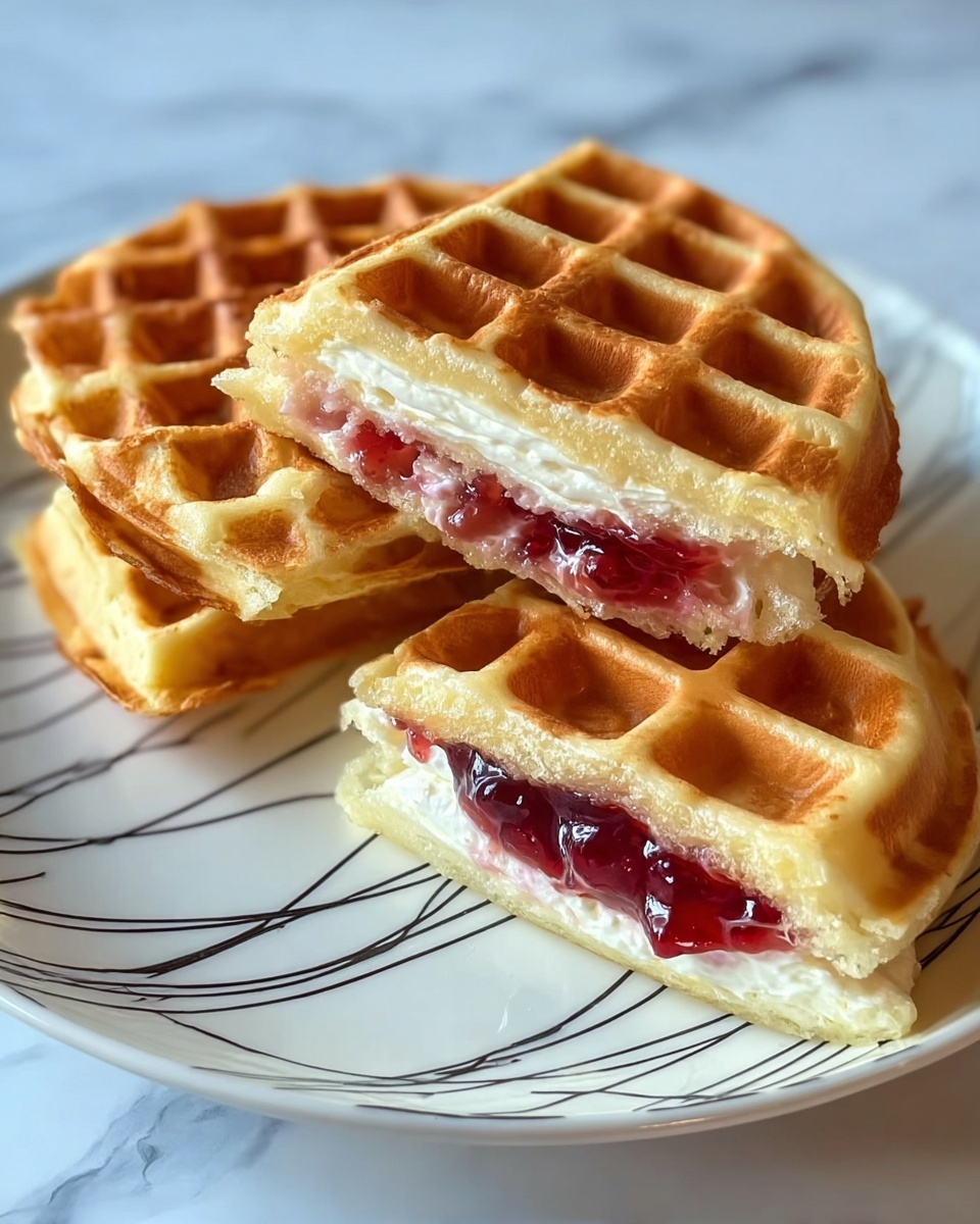 Easy Frozen Waffle Sweet Breakfast Sandwich Recipe - Recipe Image