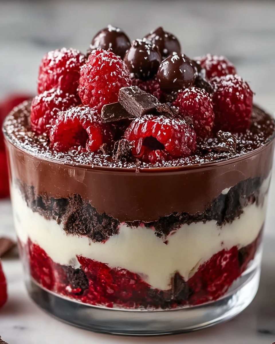 Raspberry Fudge Brownie Trifle Recipe - Recipe Image