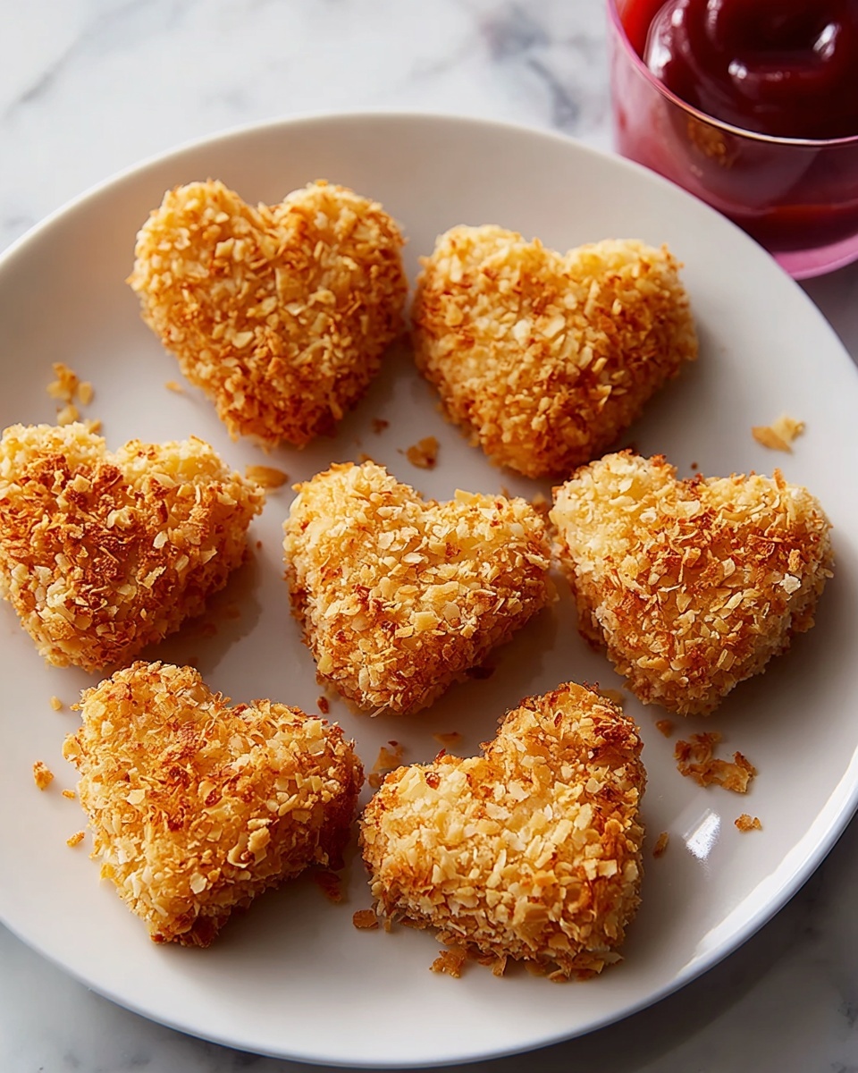 Heart-Shaped Chicken Nuggets Recipe - Recipe Image