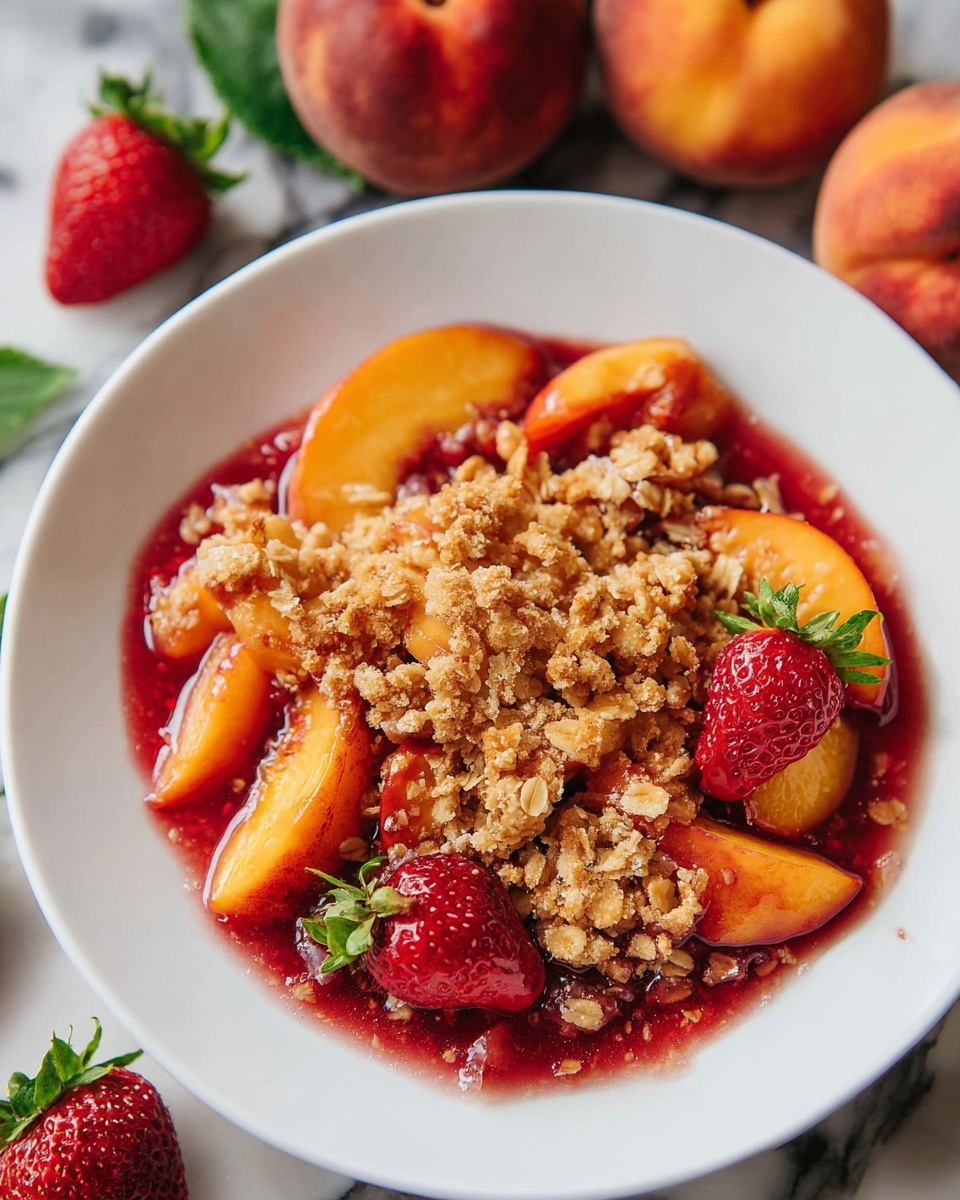 Strawberry Peach Crisp Dessert Recipe - Recipe Image