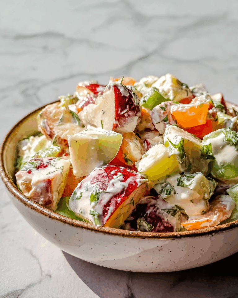 Crunchy Apple Salad with Nuts, Cranberries, and Greek Yogurt Recipe