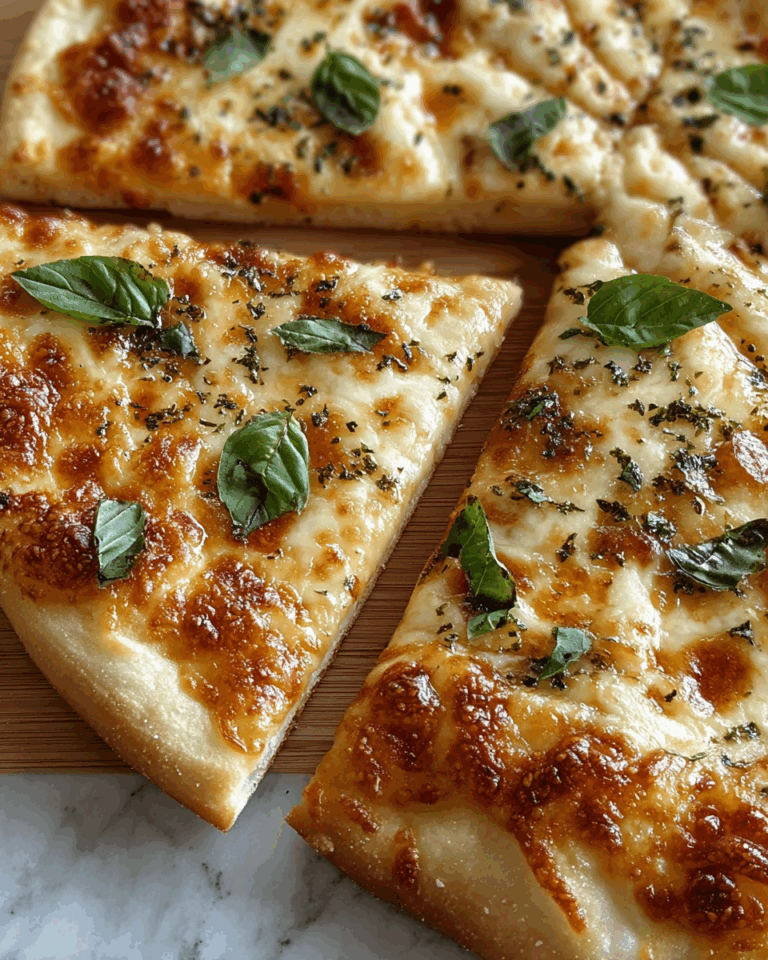 Cheesy Basil & Garlic Pizza Recipe