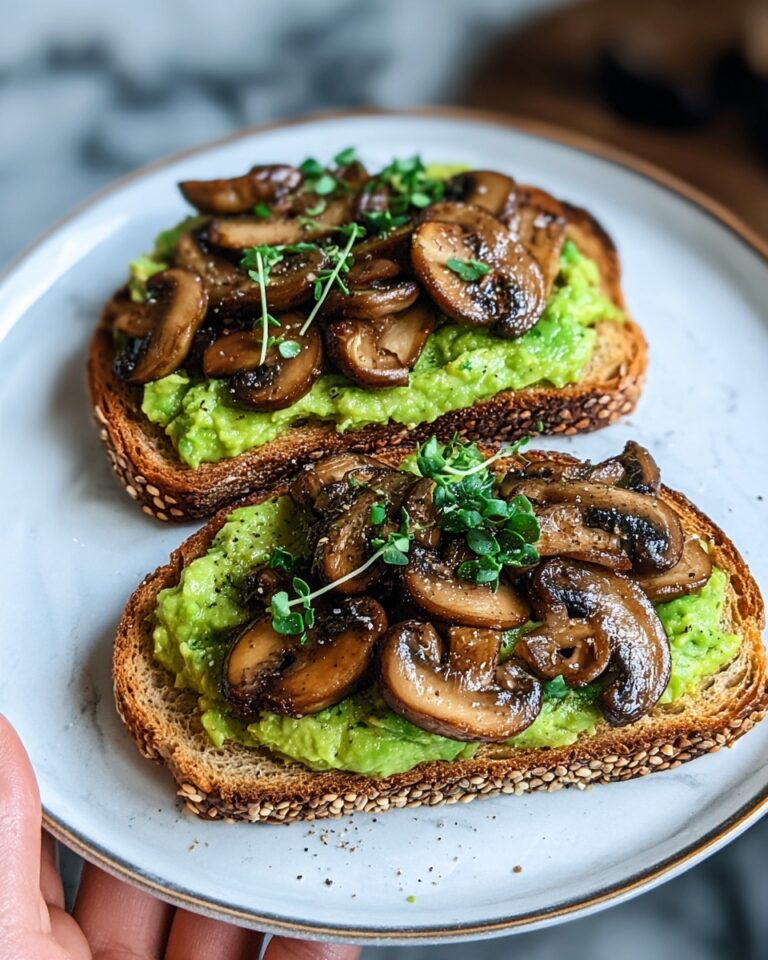 Garlicky Avocado Mushroom Toast Recipe