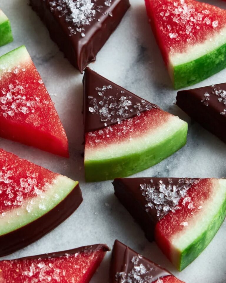 Sea Salt Dark Chocolate Watermelon Slices Recipe