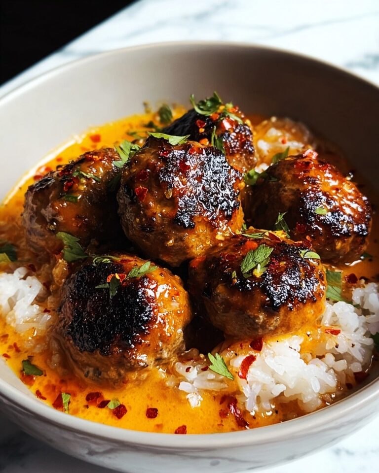 Creamy Coconut Gochujang Chicken Meatballs Recipe