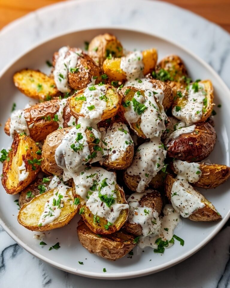 Roasted Potatoes in a Melted Goat Cheese Dressing Recipe