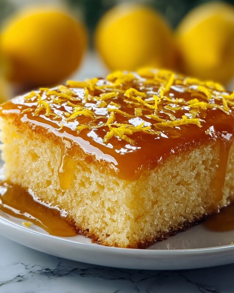 Lemon Condensed Milk Drizzle Cake Recipe