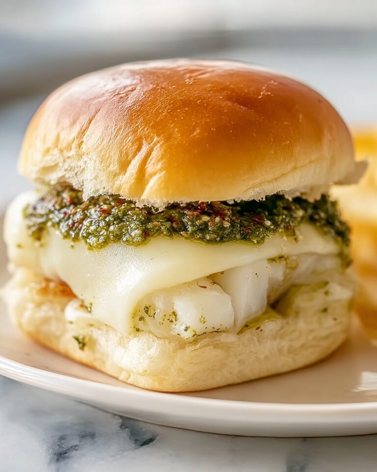 Cheesy Garlic Pesto Chicken Sliders Recipe