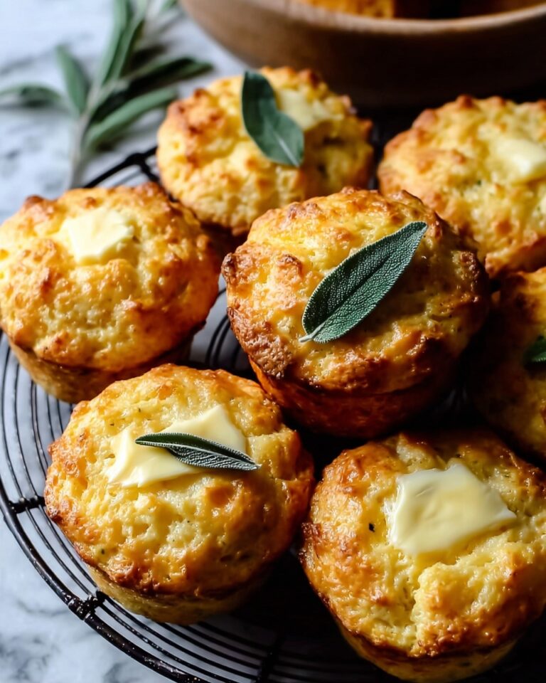 Cheddar Apple Cornbread Muffins with Maple Sage Butter Recipe