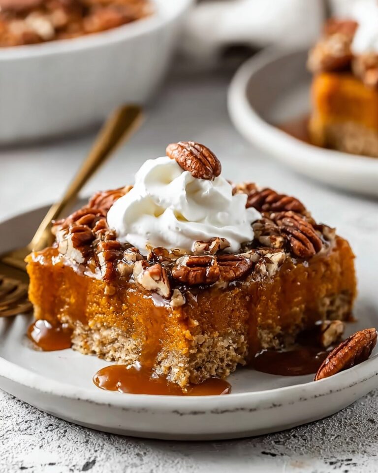 Caramel Pumpkin Cobbler with Pecans Recipe