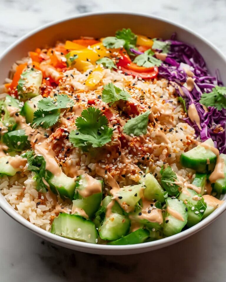 Crispy Rice Salad with Veggies and Peanut Dressing Recipe