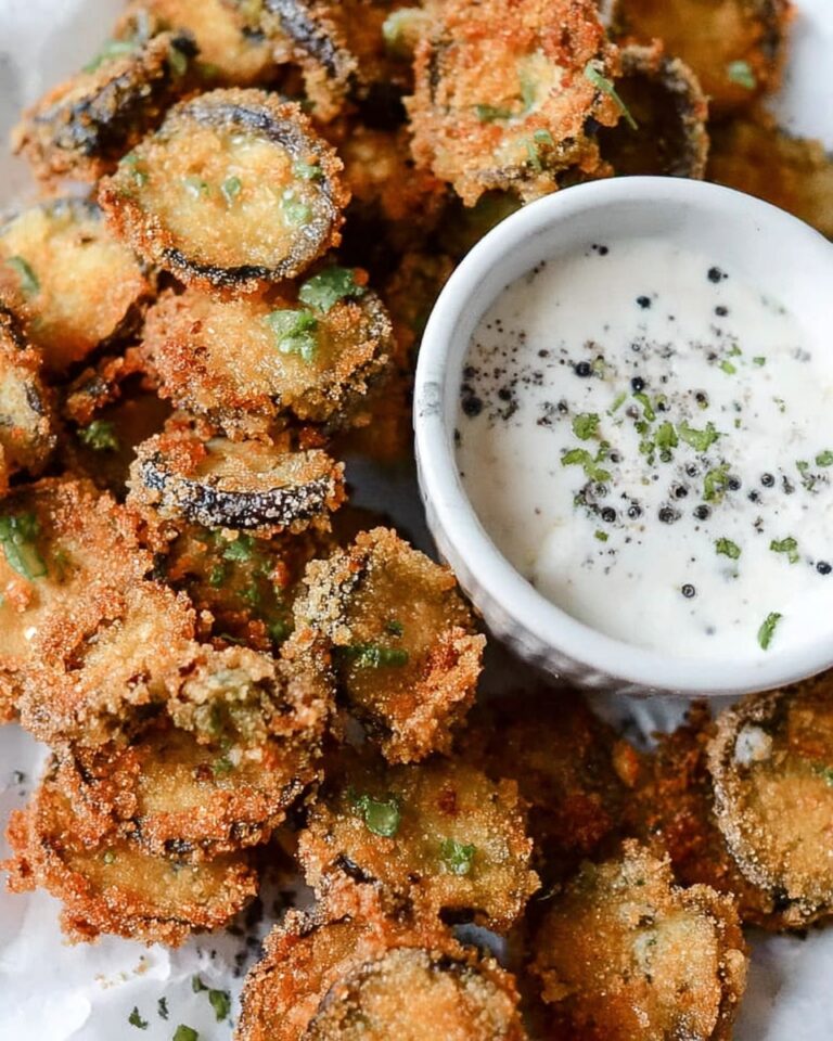 Fried Sliced Mushrooms with Ranch Dipping Sauce Recipe