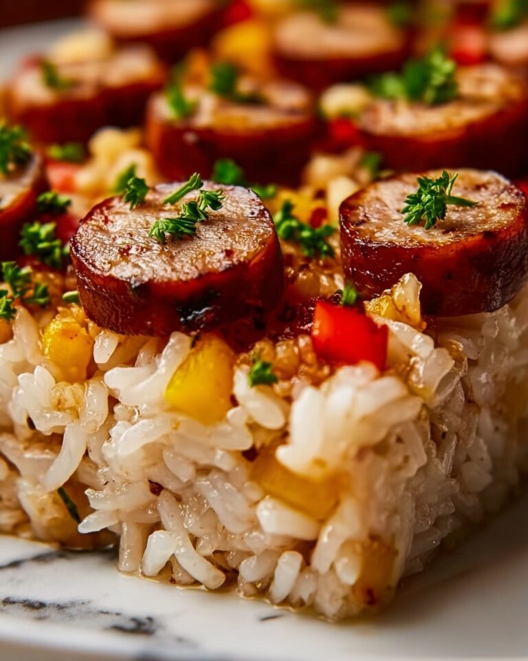 Sausage and Rice Skillet with Vegetables and Cheese Recipe